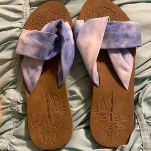 Blue beach sandals